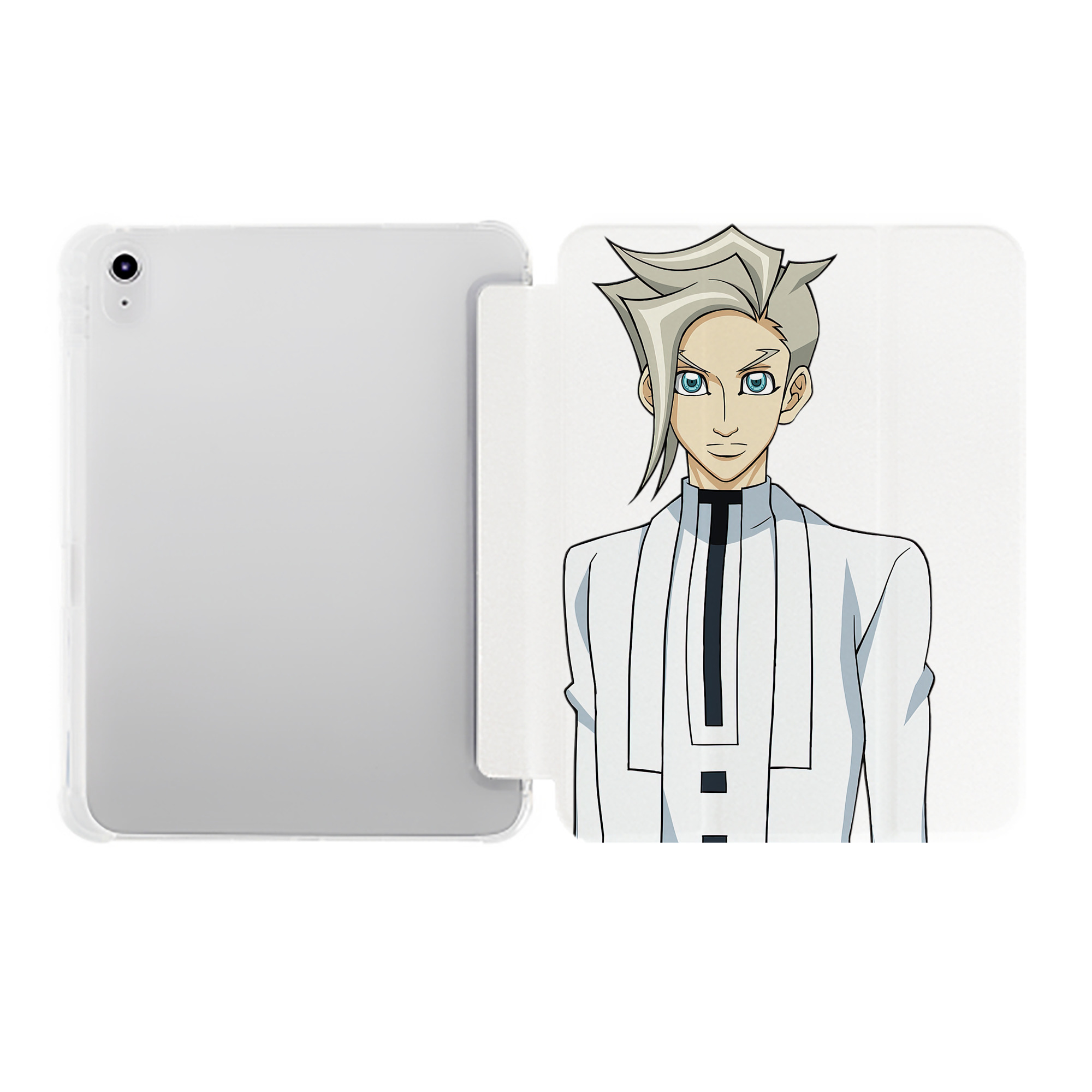 （画像用） 遊☆戯☆王 Yu-Gi-Oh! IPad ケース ペン収納付き 三つ折りスタンド PUレザー×シリコン 対応機種9.5/10.5/10.9インチ